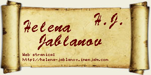Helena Jablanov vizit kartica